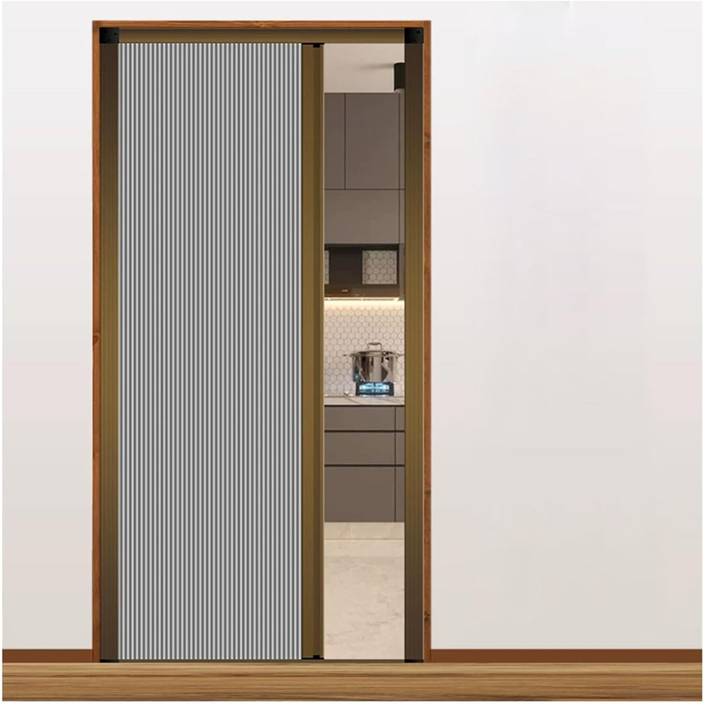 Honeycomb Folding Door Sliding Folding Door Space-Saving，Room Divider with Aluminum Fram，for Basement(Gray,72X80IN)