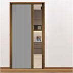 Honeycomb Folding Door Sliding Folding Door Space-Saving，Room Divider with Aluminum Fram，for Basement(Gray,72X80IN)