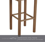 Grand patio 2 Piece Outdoor Tropical Paradise Tiki Bars Stools, Phuket Islander Tiki Bar 2 Stools for Garden Patio, Natural