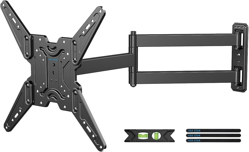 USX STAR Corner TV Wall Mount Long Arm TV Mount Bracket for 32-65 Inch TVs, Full Motion Mounts with 29” Articulating Arms Extension & Tilt & Swivel, Holds up to 400x400mm VESA, 80 lbs for 55 65 TVS