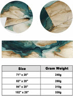 Teal Brown Bed Runners for Queen Size Beds, Decorative Bed Throws for Foot of Beds, Luxury Bedding Protector Slipcover Retro Contemporary Abstract Art Bedrunners & Scarves for Bedroom Hotel, 94"x20"