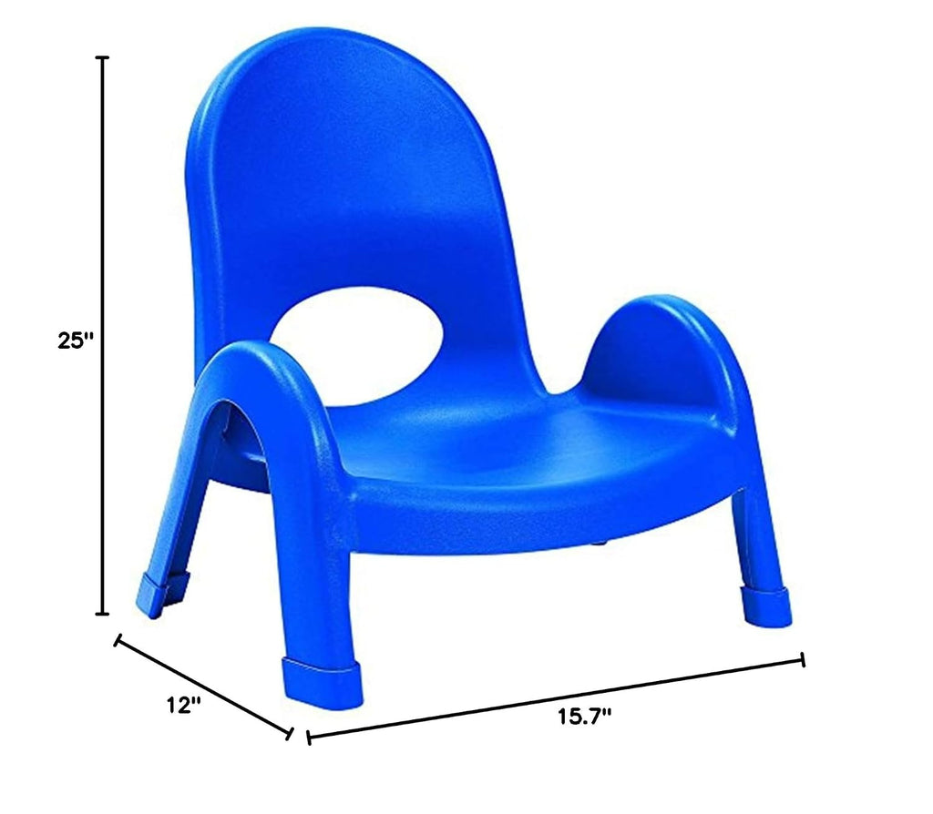 Angeles Value Stack 5" Child Chair, Royal Blue, 4 Pack, Stackable Ergonomic Seating Solution for Classrooms and Homeschools