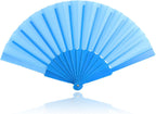 Women Hand Folding Fan, Portable Folding Hand Fans, Solid Color Dance Fans for Festivals, Performances and Decorations