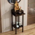 Meditation Buddhist Altar Table, Entry Console Table with Storage, Bamboo Pooja Mandir, Chinese Altar Pooja Table for Incense and Pray(30x30x101cm/12x12x40in)