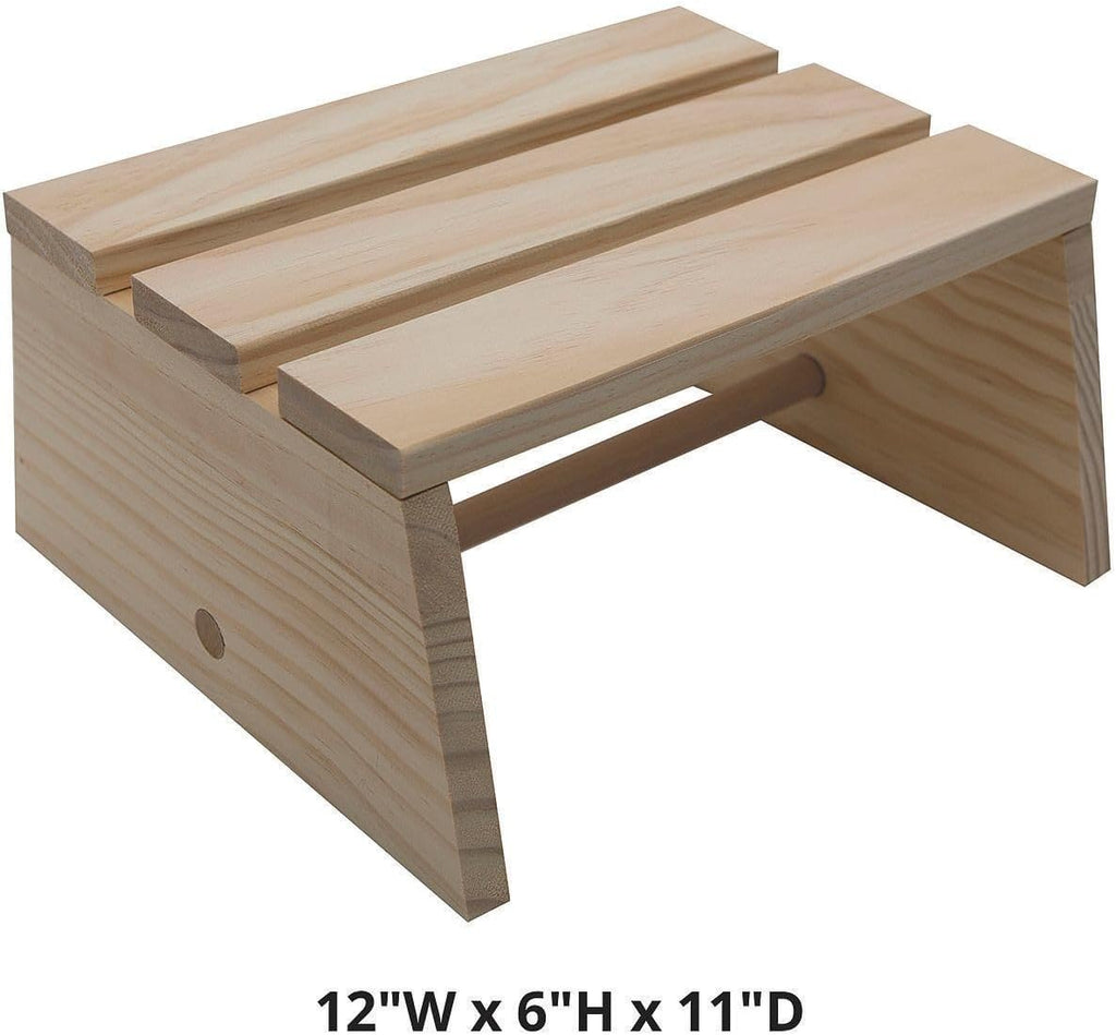 Unfinished Slat Stool, Unassembled