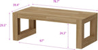 Dinner Table for 6-8 People, Kitchen and Dining Room Furniture, 78.7" Conference Desk Table with Sturdy Pedestal Base, Large Rectangular Tables for Kitchen, Dining Room, Natural
