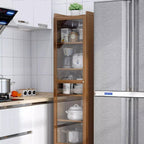 Entryway Cabinet Dining Room Sideboard with Door Drawer Storage Cabinet Kitchen Refrigerator Gap Cabinet Floor Living Room Tea Cabinet Sideboard Storage Cabinet