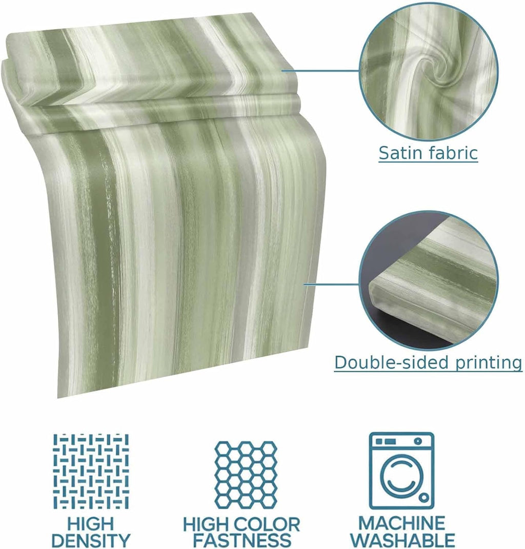 Bed Runner Scarf for Queen Size Bed, Sage Green Grey Beds Scarf Throws for Foot of Bedding, Abstract Art Oil Painting Green Ombre Decorative Beds Runners for Bedroom Guestroom, 83"x20"