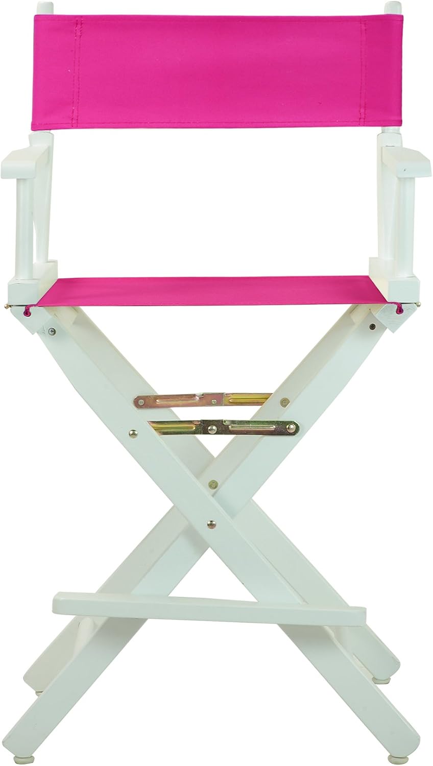Casual Home 220-01/021-30 Director Chair 24" - Counter Height WhiteFrame/Magenta Canvas