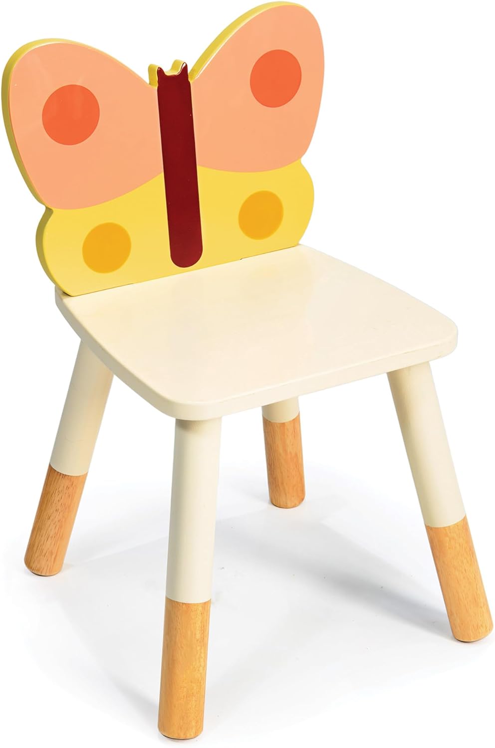 Mentari Toys - Garden Butterfly Chair - Sturdy Wooden Garden Themed Chairs for Kids - Durable Playroom Furniture - Boosts Creativity and Independence in Boys and Girls - Age 3+