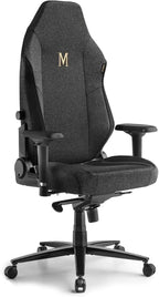 Large Ergonomic Gaming Chair, Big & Tall Computer Chair with 4D Armrests, Magnetic Headrest, Adjustable Lumbar Support, Reclining Office Chair for Home & Gaming Room, Fabric Grey