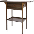 Free Standing Altar Table, Retro Chinese Meditation Table Bamboo Altar Table with Storage & Drawers Prayer Shrine Desk for Home Shrines Ancestral Halls Temples