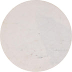 SAFAVIEH Home Collection – Kathony Cream Glass & White Marble Round Top Side Table, Fully Assembled (ACC3220A)