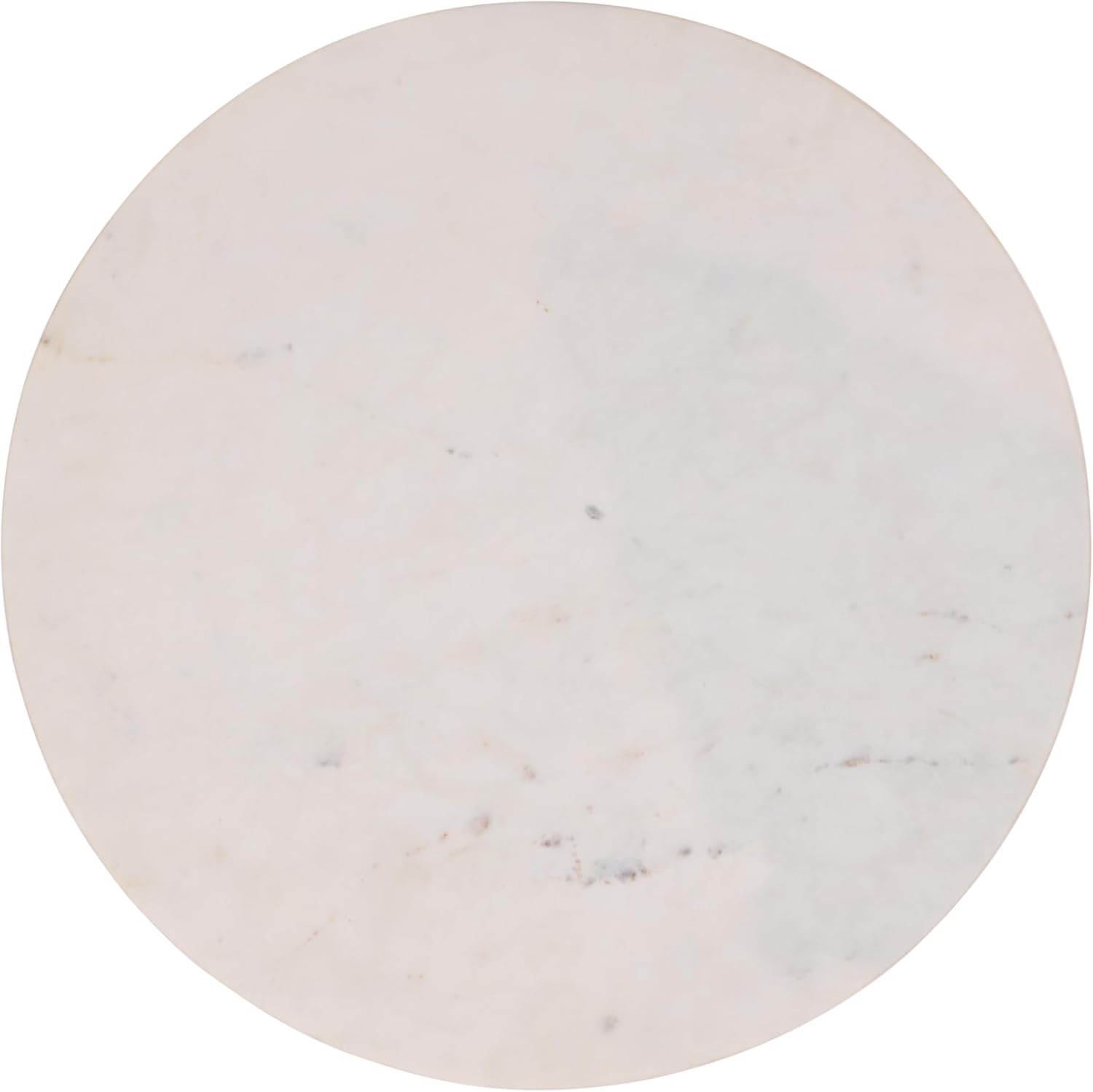 SAFAVIEH Home Collection – Kathony Cream Glass & White Marble Round Top Side Table, Fully Assembled (ACC3220A)