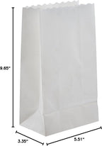 folia 12400 – Light Bags Made of Flammable Paper, Blank, Pack of 5, Each Approx. 24.5 x 14 x 8.5 cm, for DIY Table Decoration, for Garden Parties, Birthdays, Weddings