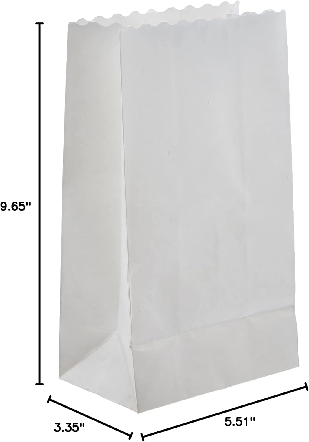 folia 12400 – Light Bags Made of Flammable Paper, Blank, Pack of 5, Each Approx. 24.5 x 14 x 8.5 cm, for DIY Table Decoration, for Garden Parties, Birthdays, Weddings