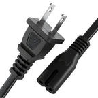 TPLTECH 8ft 2 Prong Power Cord for Xbox Series S/X, Xbox One S/X, PS5, PS4, Samsung TV, HP Printer