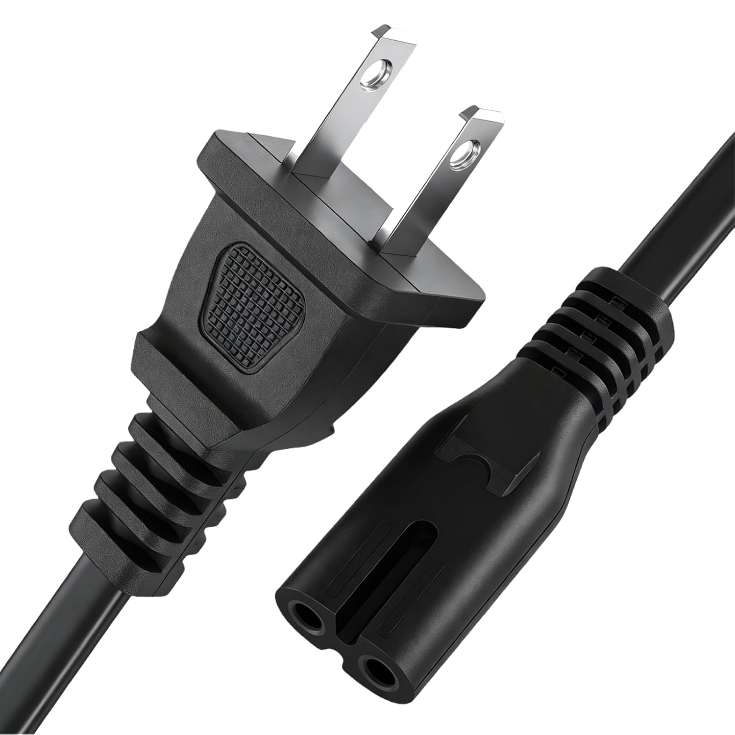 TPLTECH 8ft 2 Prong Power Cord for Xbox Series S/X, Xbox One S/X, PS5, PS4, Samsung TV, HP Printer