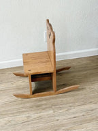Vintage Childrens Teddy Bear Wood Rocking Chair| Baby Nursery| Kid's Bedroom
