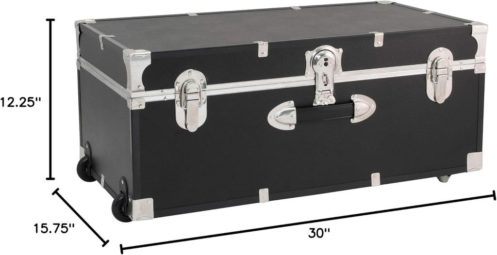 Seward Explorer 30" Trunk with Wheels & Lock, Black