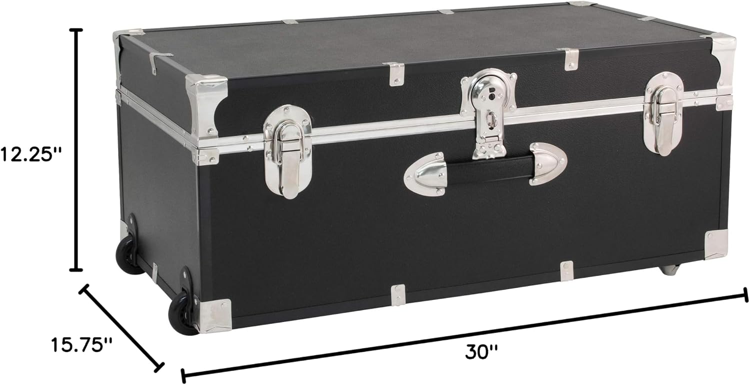 Seward Explorer 30" Trunk with Wheels & Lock, Black