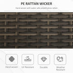 Outdoor Storage Bench with Cushioned Seat – Weather-Resistant Woven Rattan Box for Patio, Deck, Poolside and Garden Use