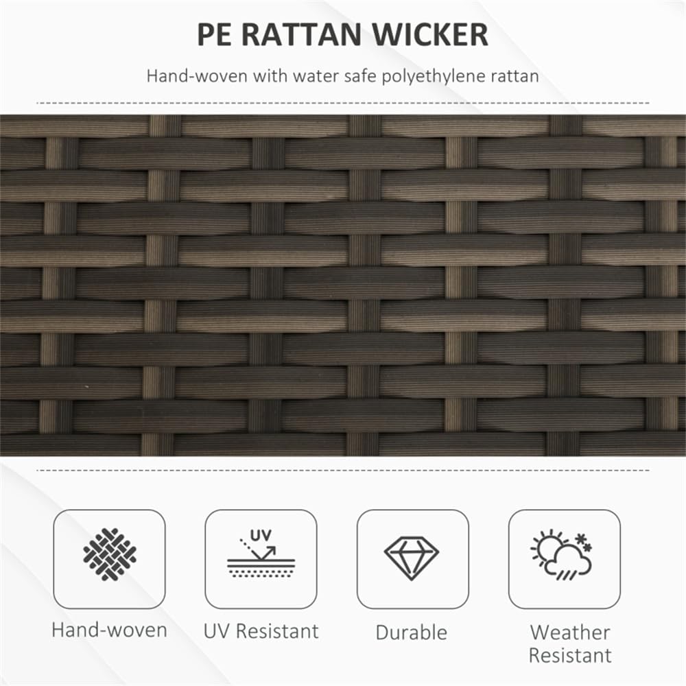 Outdoor Storage Bench with Cushioned Seat – Weather-Resistant Woven Rattan Box for Patio, Deck, Poolside and Garden Use