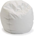 Child Bean Bag Chairs by Better American Products - Kid Sized Baseball Style Vinyl Bean Bag Chairs Perfect for Game Rooms and More (White)