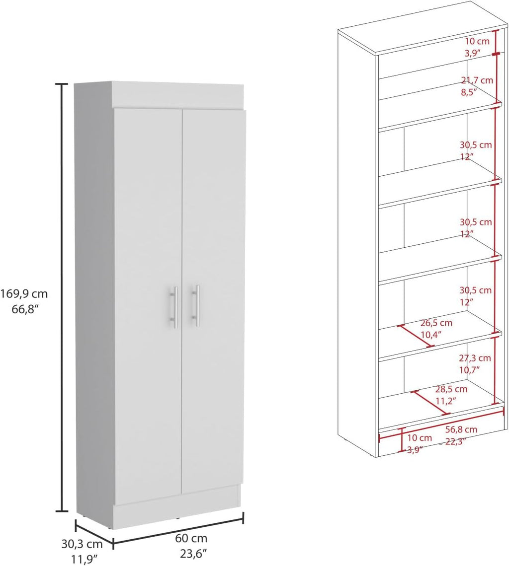 Nepal Pantry Cabinet, Space-Efficient 2-Door Design for Organized Kitchen Storage