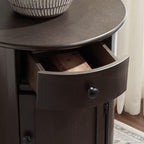 SAFAVIEH Furniture - Tabitha 1-Drawer Accent Table - Dark Chocolate - Solid Wood - Farmhouse Storage Design - Ideal for Living Room, Entryway, 17.7" W x 17.7" D x 26" H - Fully Assembled (AMH5712F)