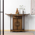 Bamboo Buddha Altar Table - Personal Shrine Cabinet for Meditation, Relaxation, and Worship - Chinese Design with Storage(140x40x108cm/55.1"x15.7"x42.5")