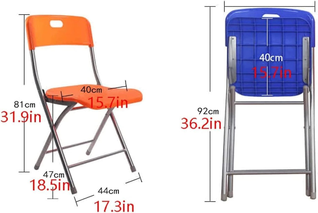 Folding Chair with Wide Curved Backrest and Non Slip Feet Sturdy Legs for Conference Office Home Collapsible(C)