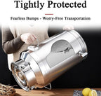 Metal Bucket, Milk Jug Sealed Tank 304 Stainless Steel Milk Transport Cans Bucket Milk Fermentation Tank Milk Wine Bucket Oil Tea Tank with Faucet for Liquid Storage and Transport(12.68Gal/48L)