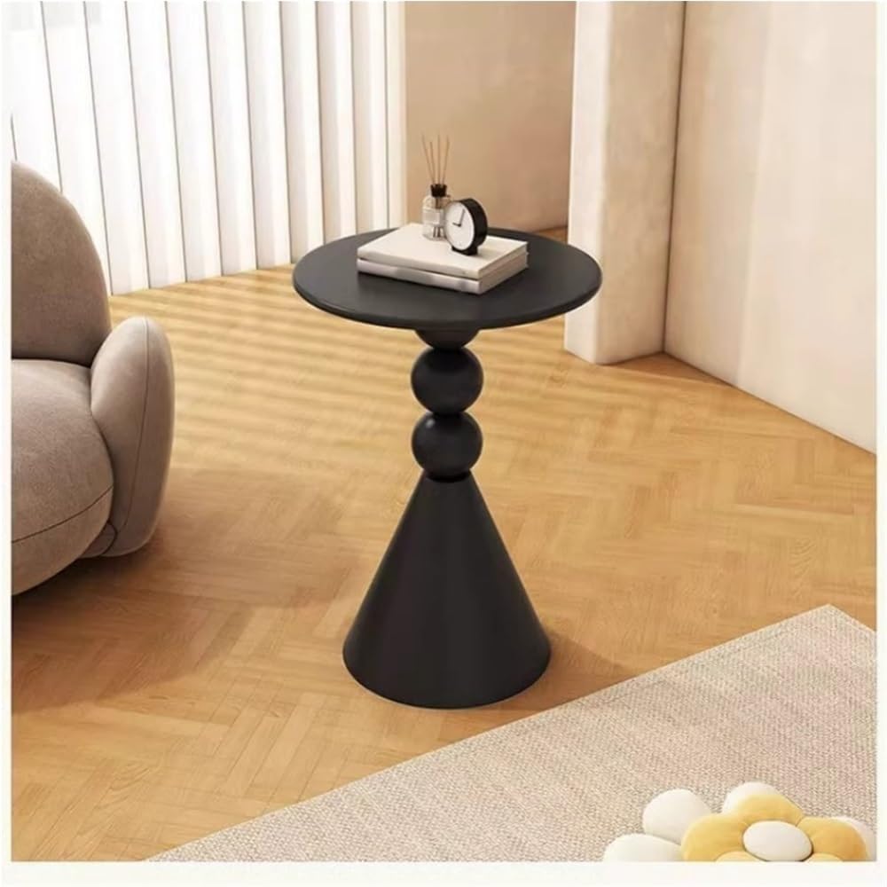 Modern Simple Side Tables, Small Apartment Creative Coffee Table, Iron Design Round End Tables, Suitable for Balcony Living Room, Bedroom Night Stand