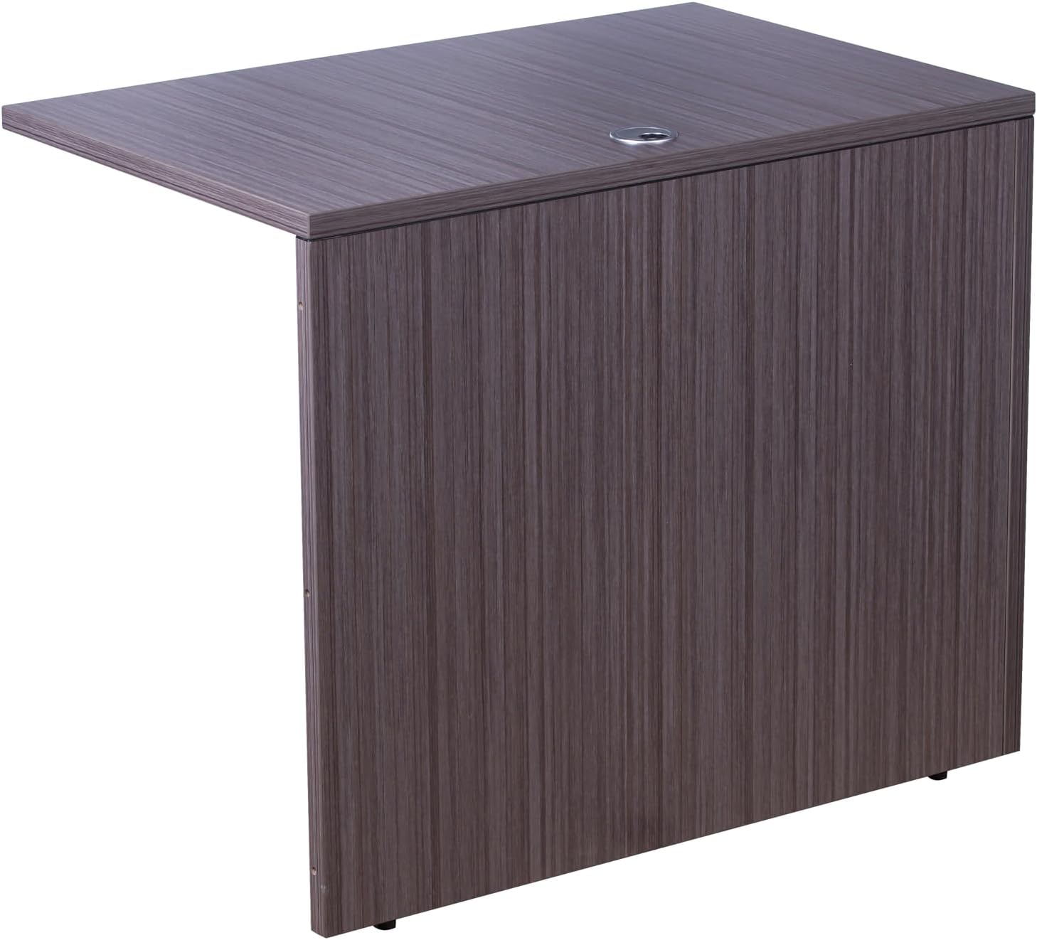 Boss Office Products 71 Inch Executive U-Shape Desk with File Storage Pedestal and 4 Door Hutch, Driftwood
