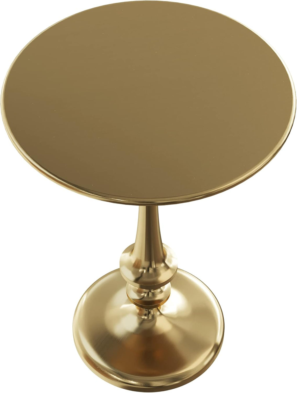 Side Table - Iron Pedestal Table with Antique Gold Finish for Couch, Loveseat, Entryway, or Bed - Vintage Living Room Furniture by Lavish Home