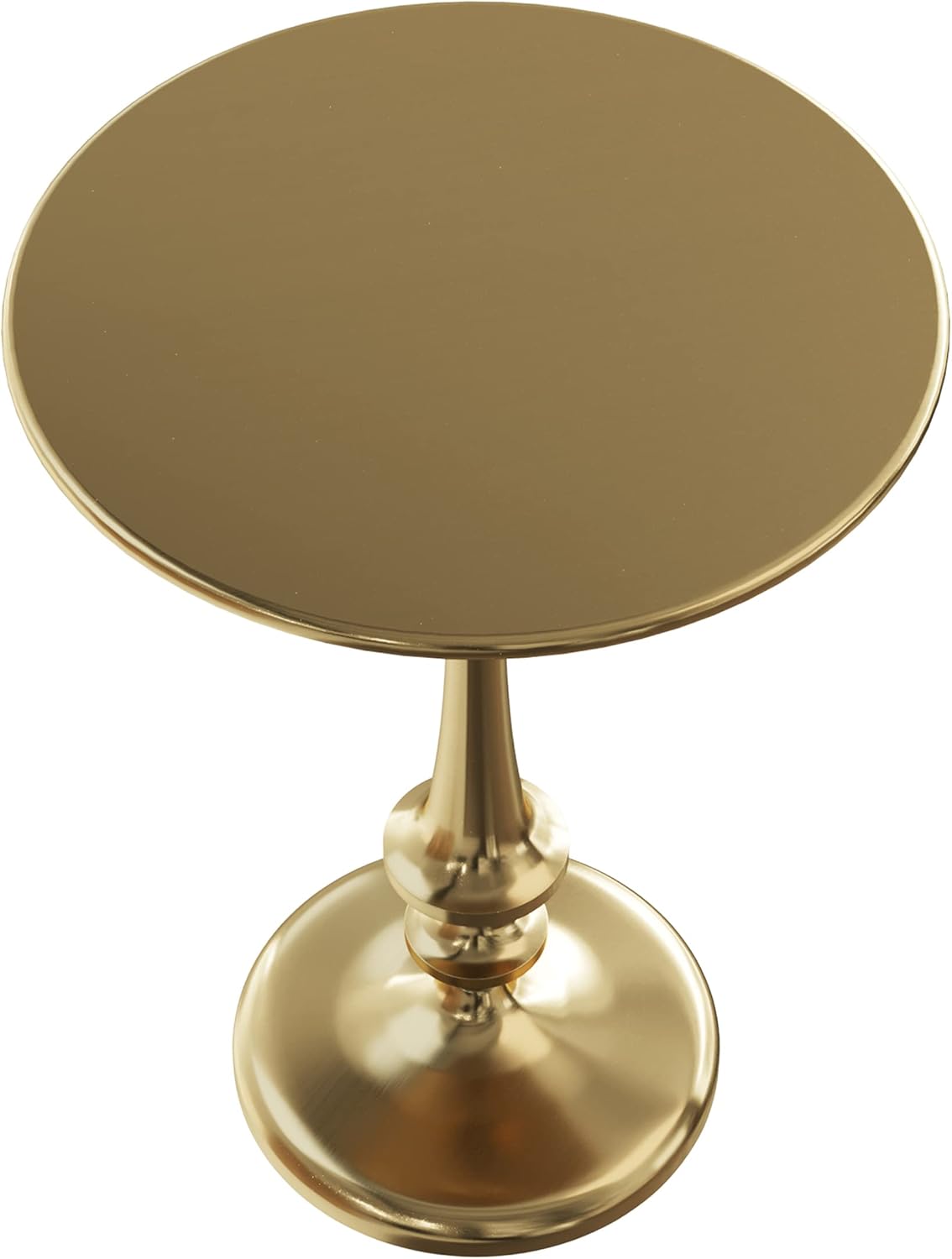 Side Table - Iron Pedestal Table with Antique Gold Finish for Couch, Loveseat, Entryway, or Bed - Vintage Living Room Furniture by Lavish Home