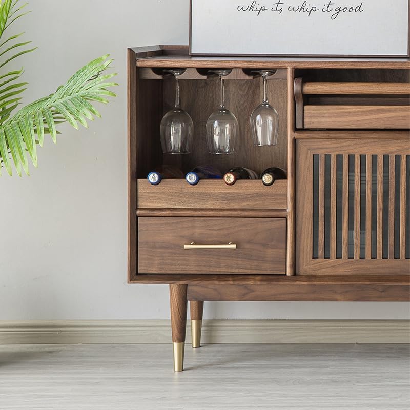 Entryway Cabinet Black Walnut Sideboard Dining Room Multifunctional Storage Cabinet Living Room Decorative Cabinet Kitchen Buffet Cabinet Sideboard Storage Cabinet