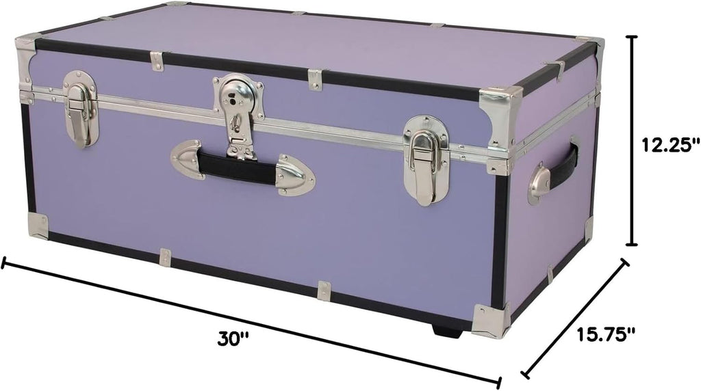 Seward Explorer Trunk with Wheels & Lock, Lilac, 30-Inch