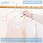 30 Pack Ultra-Thin Metal Hangers, Non-Slip PVC Coated Space Saving Clothes Hangers for Closet, 16 Inch Wide for Suits Dresses Jackets - Black