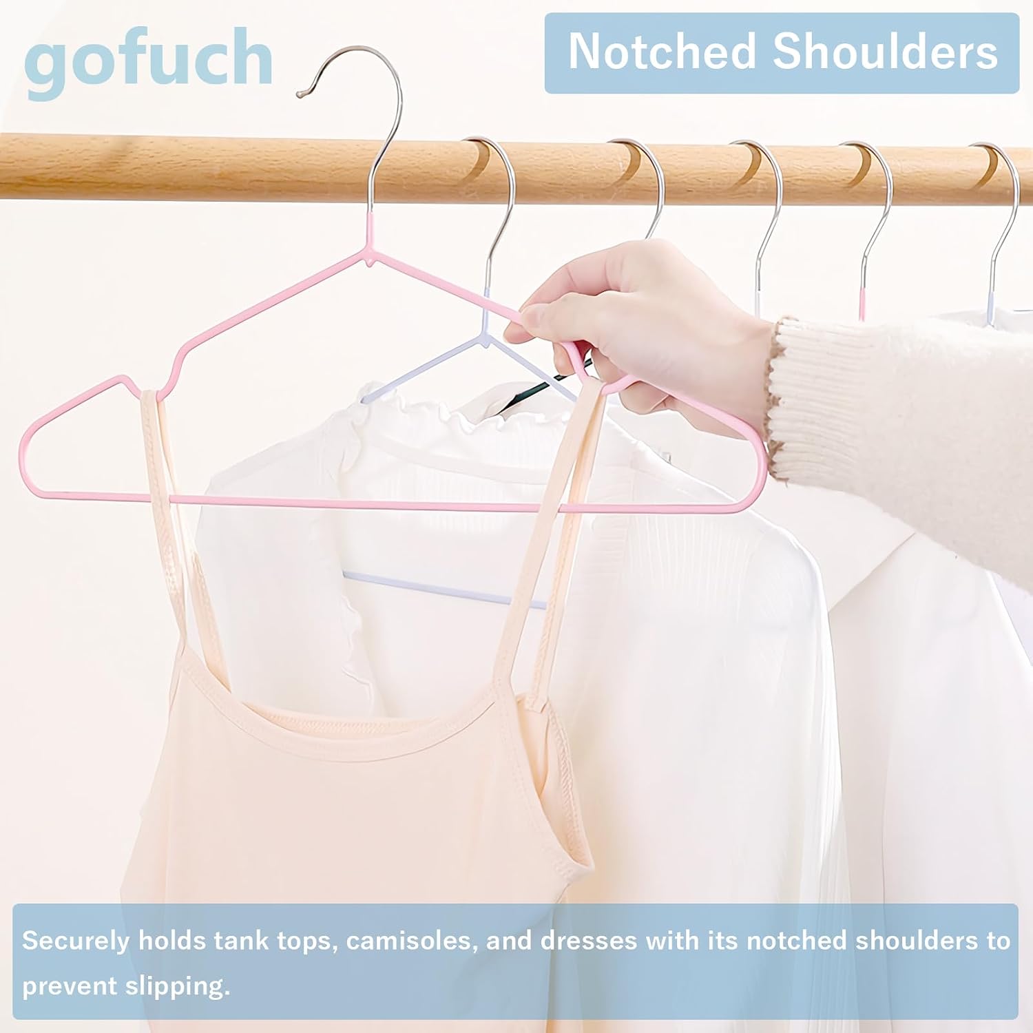 30 Pack Ultra-Thin Metal Hangers, Non-Slip PVC Coated Space Saving Clothes Hangers for Closet, 16 Inch Wide for Suits Dresses Jackets - Black