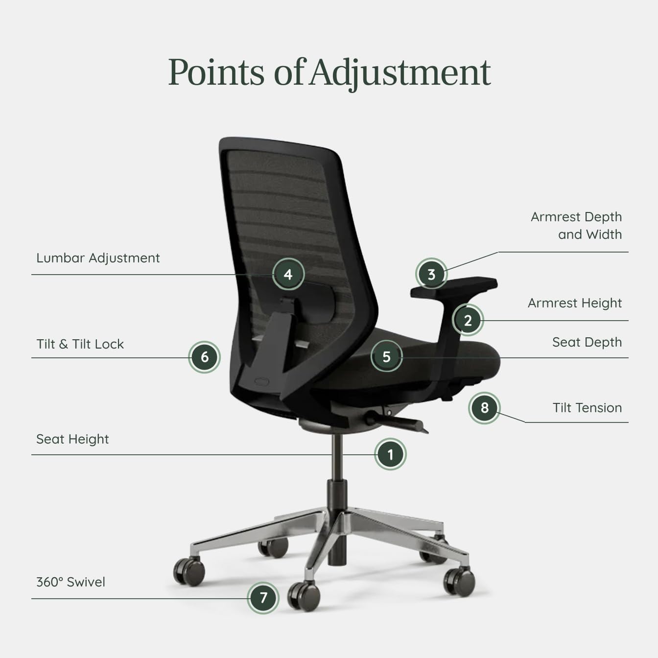Branch Ergonomic Chair - A Versatile Desk Chair with Adjustable Lumbar Support, Breathable Mesh Backrest, and Smooth Wheels - Experience Optimal Comfort and Support - All Black