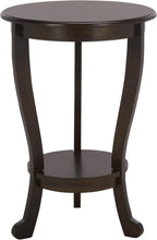 SAFAVIEH Furniture - Mary Pedestal Table - Dark Chocolate - Solid Wood - Farmhouse Pedestal Design - Ideal for Living Room, Entryway, Home Office, 18.1" W x 18.1" D x 26" H (AMH5711F)