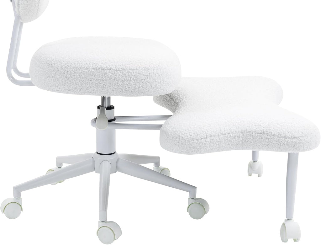 Meditation Chair, an Ergonomic Cross-Legged Seating Chair with Lumbar Support and a Height-Adjustable seat Cushion, Ideal for People Engaged in high-Intensity Office Work (Beige)