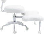 Meditation Chair, an Ergonomic Cross-Legged Seating Chair with Lumbar Support and a Height-Adjustable seat Cushion, Ideal for People Engaged in high-Intensity Office Work (Beige)
