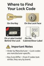 HON 141E File Cabinet Replacement Keys: 2 Keys