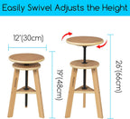 MEEDEN Wooden Drafting Stool with Adjustable Height, Artist Stool,Office Studio Stool, Up to 220 Lbs,German Beech Wood, Perfect for Artists Studio,Home Use,Kitchen,Bars