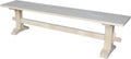Solid Parawood Trestle Bench Unfinished 72", Kitchen/Dining Furniture, Sturdy & Reliable, Paint or Stain in Any Color, 450 lb Capacity, Entryway, Living Room, Family Room, Breakfast Nook, Unfinished