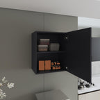 Modern Rustic Wall Cabinet with One-Door and Two Shelves, Farmhouse Storage Locker,for Kitchen Home
