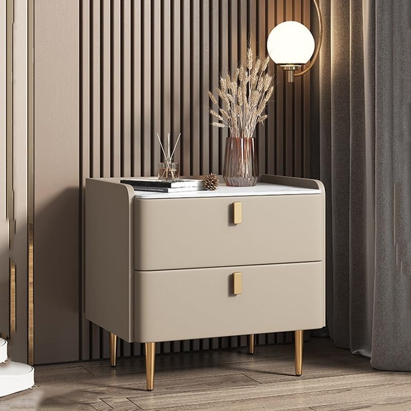 Home Bedroom Rock Slab Bed Side Cabinet Nordic Solid Polar Storage Cabinet
